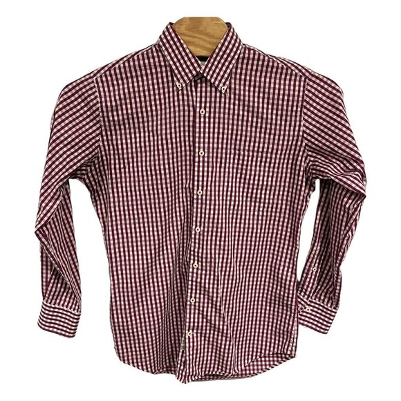 Peter Millar Mens Button Up Long Sleeve Multicolor Plaid‎ Shirt Size Medium - Picture 1 of 14